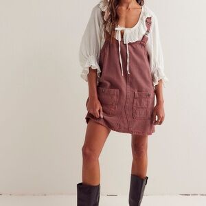 Free People Overall Smock Mini Railroad top NWT - Large